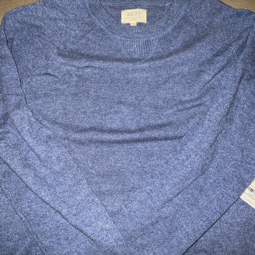 AE77 Cashmere Blue Crewneck Sweater